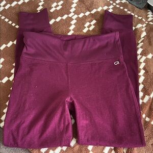 GAP Girls Maroon High-Waist Active Leggings
